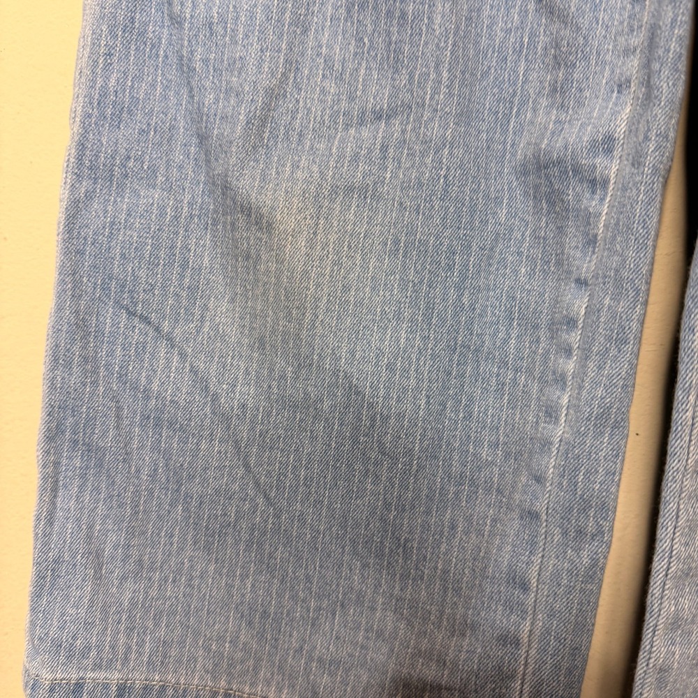 BDG Urban Outfitters Blue Victoria Pinstripe Carpenter Cropped Jeans Size 27 - Picture 11 of 13